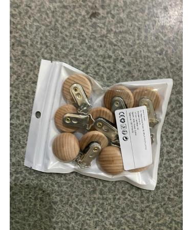 10PC Wooden Pacifier Clip Set - Nuckel Clip Holder & Dummy Chains for Babies | Baby Shower Gift - Buy Online on GoSupps.com