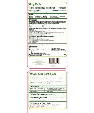 Pure Low Dose Baby Aspirin 81mg for Adults 100 Count Enteric Coated Aspirin Tablets for Men and Women Safe Relief for Symtoms Associated with Headache Arthritis Cramps - Buy Online on GoSupps.com