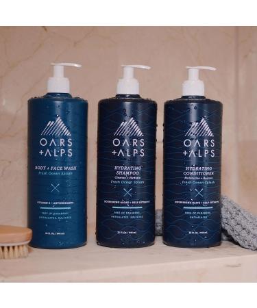 Oars + Alps Men's Sulfate-Free Shampoo | Kelp & Algae Infused | Fresh Ocean Splash | 32 Fl Oz - Shop Internationally - Buy Online on GoSupps.com