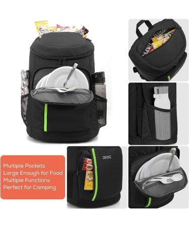 TOURIT Cooler Backpack 30 Cans | Lightweight & Insulated | Leak-Proof | 01-Black - Buy Online on GoSupps.com