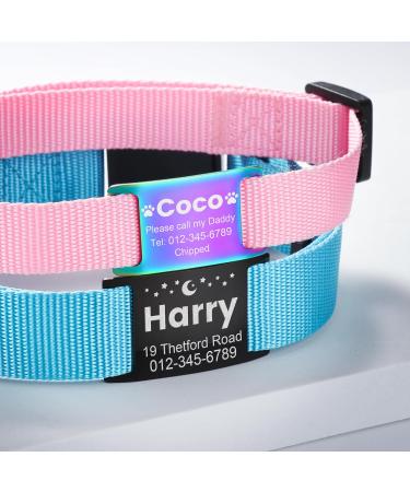 Yehanti Personalized Stainless Steel Dog & Cat Tags - Engraved Pet ID with Name Phone & Address - Ideal for 10mm Collars - Custom Silver Pet Tags - Buy Online on GoSupps.com