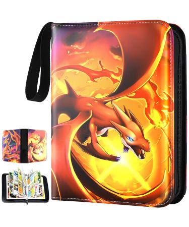 Elubbikok trading card binder,card holder holds 480 standard cards, with 60 removable sleeves,card holder collection clip album,Game card collection organizer, suitable for gifts for boys and girls 480 pocket card books