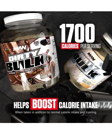 MAN Sports Dirty Bulk Vanilla Ice Cream - High Protein Weight Gainer Powder | 52g Protein | International Shipping - Buy Online on GoSupps.com
