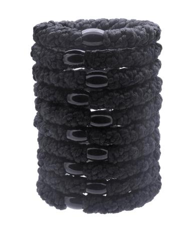 Shop Hollihi Large Hair Ties - 20 Elastic Ponytail Holders for Thick Hair Fashionable Braided Cords for Women & Girls - Black - Buy Online on GoSupps.com