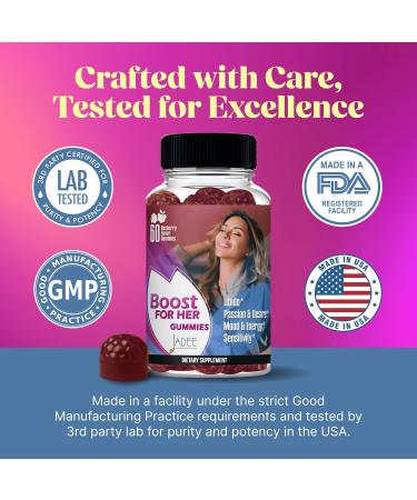 Libido Booster for Women Intimacy Gummies - Increase Passion Desire Mood & Excitement Relieve Stress Reduce Dryness & Heighten Sensitivity KSM-66 Ashwagandha Aphrodisiac & Arousal Supplements - Buy Online on GoSupps.com