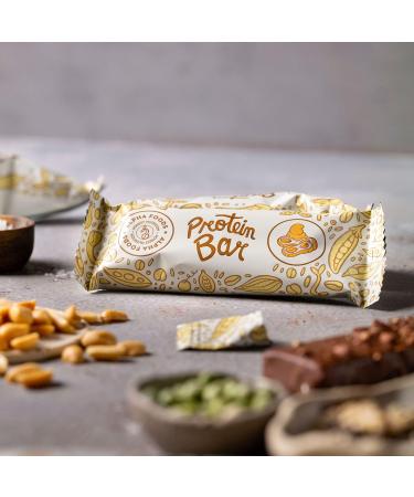 Alpha Foods Vegan Protein Bars 15 x 55g Peanut Butter Crunch - High Protein Plant Based Snacks (25%) - Lactose Free, Low Carb & Gluten Free - Buy Online on GoSupps.com