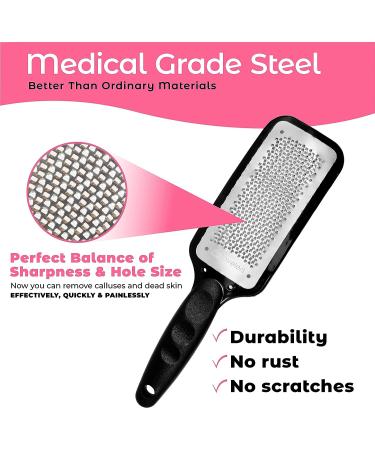 Professional Foot Callus Remover - Medical Grade Steel Scrubber for Dead Skin - Ergonomic and Easy to Use - Buy Online on GoSupps.com