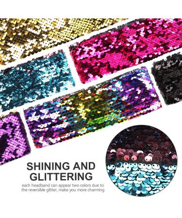YGDZ Sequins Headbands for Girls - 10pcs Glitter Elastic Hair Bands, 1.8 Inches Wide - Buy Online on GoSupps.com