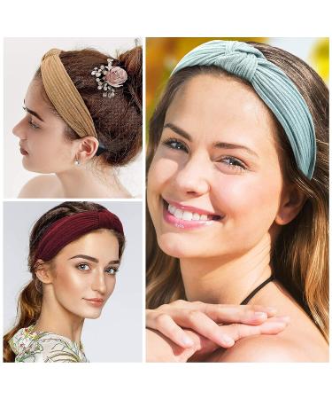 Maxdot 8-Piece Knotted Wide Headbands Set for Women - Elastic Turban Hair Accessories - Buy Online on GoSupps.com