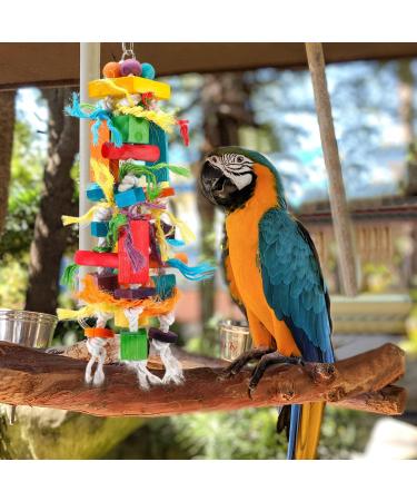 Colorful Wood Block Chew Toys for African Grey, Conure & Amazon Parrots - Buy Online on GoSupps.com