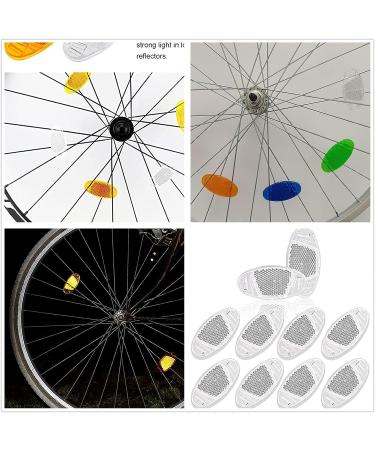 XHBTS 8 Pcs Reflective Bicycle Wheel Rim Lights - White | Bike Warning Reflector MTB Road Spoke Accessories - Buy Online on GoSupps.com