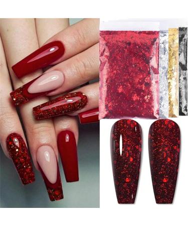 50g Gold Glitter Powder Set - Coarse & Fine Flake for Nail Art Resin & Party Decor | 4 Sizes for Festivals & Masquerades - Buy Online on GoSupps.com