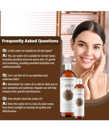 100% Pure Unrefined Castor Oil 2 fl. oz | Hair Growth Eyebrows & Eyelashes | Natural Skin Moisturizer - Hexane-Free USP Grade - Buy Online on GoSupps.com