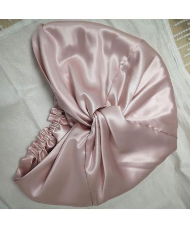 Cozysilk Silk Turban & Bonnet Set - Double-Lined 22 Momme Pure Mulberry Silk + Silk Scrunchy - Hair-Friendly Lightweight Head Wrap & Sleep Cap for Curly/Thick Hair (Pink) - Buy Online on GoSupps.com