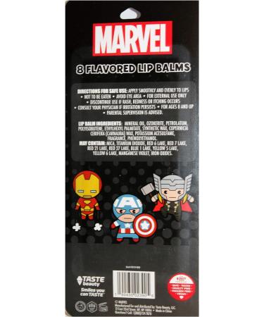 Marvel Comic Book Themed Lip Balm Variety Pack - 8 Flavored Tubes - Buy Online on GoSupps.com