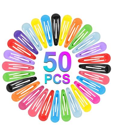 Avodova 40 Colorful Hair Clips for Kids - 5cm Snap Barrettes & Slipproof Accessories for Girls & Women - Buy Online on GoSupps.com