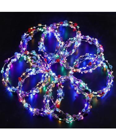 Janinka LED Flower Crown Headband - 30 Pieces, Light Up, Luminous, Glowing Fairy Crown for Women & Girls - Perfect for Valentine's Day, Wedding Party - Buy Online on GoSupps.com