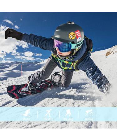 Unigear Kids Ski Gloves - Waterproof Winter Snow Gloves for Boys & Girls - Black Medium - Buy Online on GoSupps.com