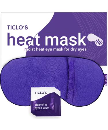 Ticlo's Microwave Activated Moist Heat Therapy Compress Dry Eye Blepharitis Stye MGD Mask - Weighted Hot Warm Steam Mask - Bonus 15 Eyelid Scrub Wipes