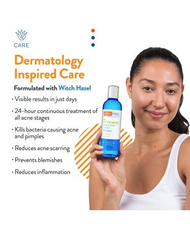 Acne Free Mattifying Toner with Witch Hazel & Glycolic Acid - 8.4 oz x2 - Buy Online on GoSupps.com