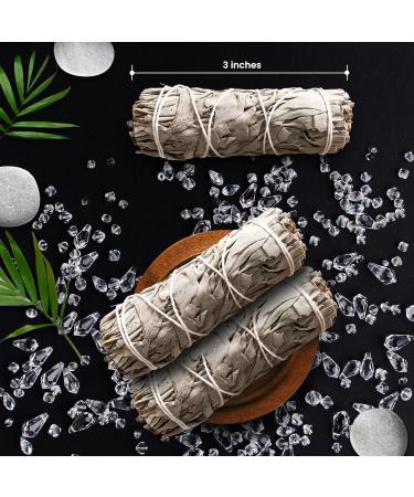 White Sage Smudge Stick & Soap Bundle - Natural Space Purifier & Cleansing Kit - 1 Stick + 3 Bar Soap | Moonwater Elixirs - Buy Online on GoSupps.com