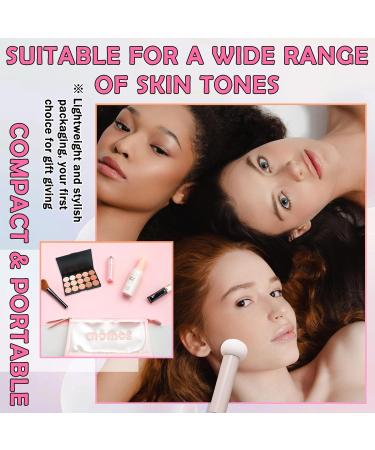 15 Colors Correcting Concealer Palette Colors Corrector Cream Contour Makeup Palette with Brush Waterproof Long Lasting Moisturizing Full Coverage Liquid Foundation for Women 2pcs - Buy Online on GoSupps.com