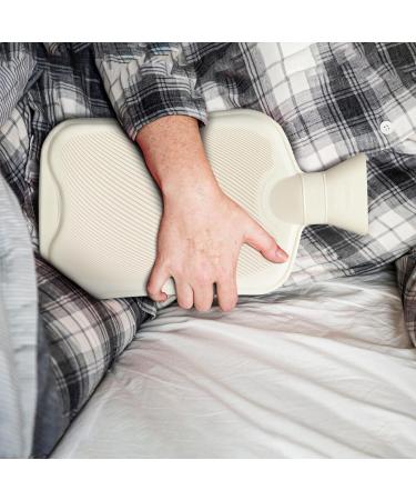 obqo Foot Hot Water Bottle with Cosy Fluffy Cover - Natural Rubber Hot Water Bag for Foot Warmth - Ideal for Sleeping and Keeping Feet Warm - Gray Foot-in Cover for Women & Kids - Buy Online on GoSupps.com