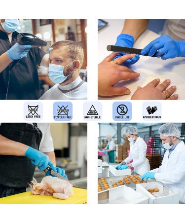 NITRO-V Nitrile-Vinyl Exam Gloves - Latex and Powder Free, Blue, Large (100 Count) - Medical Grade for Clinic, Nursing, Food Handling, Cleaning, and Salon Use - Buy Online on GoSupps.com