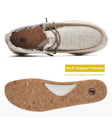 JARLIF Men's Casual Slip-On Loafers - Comfortable Boat Shoes with Arch Support (US Size 7-13) | Beige - Buy Online on GoSupps.com