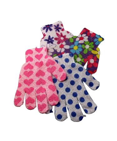 Dependable Industries Inc. Exfoliating Gloves - 4 Pairs Premium Scrub Wash Mitt for Bath or Shower - Luxury Spa Exfoliation Accessories for Men and Women - Buy Online on GoSupps.com