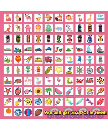 Partywind Kids Temporary Tattoos - 204 PCS Fake Tattoo Stickers for Kids Party Favors & Decorations - Buy Online on GoSupps.com