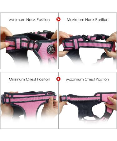 Buy Nestroad Anti-Pull Dog Harness & Leash Set for Large Dogs - XL Pink (Neck 43-64cm Breast 53-89cm) | International Shipping Available - Buy Online on GoSupps.com