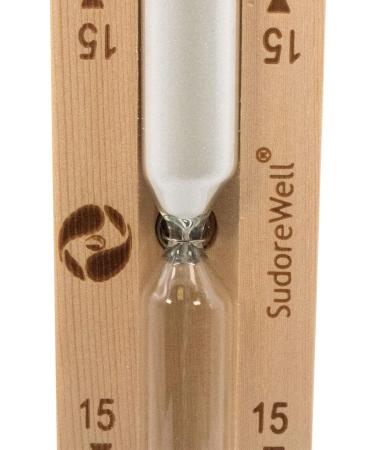SudoreWell Sauna Hourglass - Exclusive 15-Minute Timer with White Sand - Perfect for Relaxation & Wellness | Ships Internationally - Buy Online on GoSupps.com