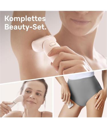 Braun Silk- pil 9 Flex Beauty Set | Women's Epilator & Facespa | 9 Attachments & Travel Bag | Perfect Gift for Women - 9100 White/Gold - Buy Online on GoSupps.com