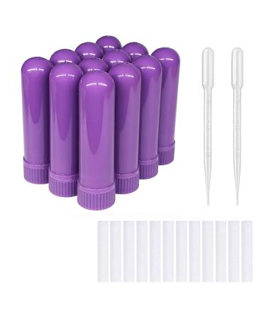 zison Nasal Inhaler Tubes Kit contains: 12 purple empty nasal inhaler tubes (with wicks) 2 droppers
