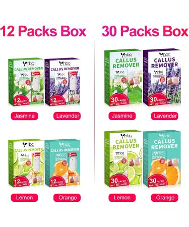 Jasmine Callus Remover Gel 8.4 oz with Pumice Stone Scrubber Kit - Professional Pedicure, Remove Hard Skin, Heels Calluses - 12 Pack - Buy Online on GoSupps.com