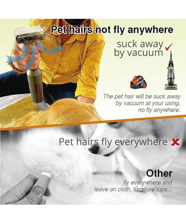 Gforest Pet Vacuum Grooming Brush | Shedding Deshedding Tool for Dogs & Cats - Buy Online on GoSupps.com