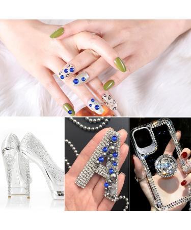 Jollin 3456pcs Flatback Rhinestones Glass Charms Diamantes Gems Stones for Nail Art 6 Size ss4 ss12 Sapphire - Buy Online on GoSupps.com