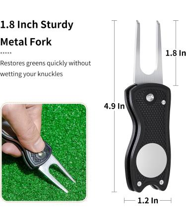 Vibit Foldable Golf Divot Repair Tool with Magnetic Ball Marker - 2 Pack - Buy Online on GoSupps.com