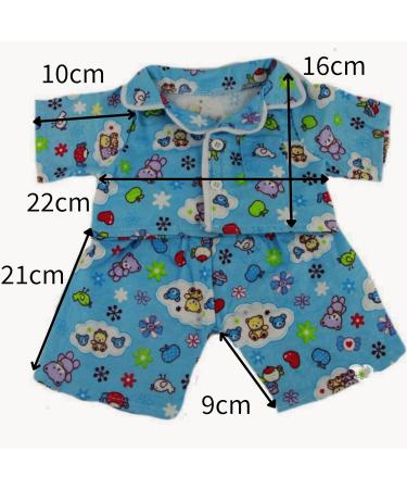 Blue Cute Teddy PJ Pyjamas Outfit - Fits 15-16 inch Teddies & Build a Bear - Buy Online on GoSupps.com