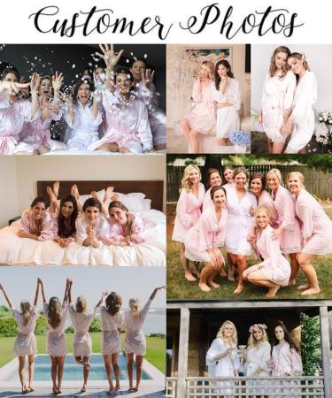 BESDEL Women's Satin Silk Bathrobe - Short Kimono Robe | Champagne - Buy Online on GoSupps.com