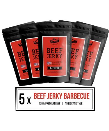 Craftsman Beef Jerky Barbecue 500 g (5 x 100g) |Dry meat from Germany - Bavaria |American Jery Beef Set |100% beef |BBQ |Premium beef |Meat Snack Made in Germany 500g (5 x 100g)