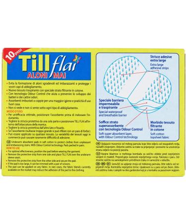 Till Flai Armpit Absorbing Pads - 10 Pieces for Ultimate Comfort | International Shipping Available - Buy Online on GoSupps.com