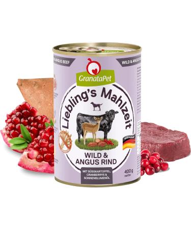 Granapet Liebling's Meal Wild & Angus Beef Wet Dog Food - Grain-Free No Sugar Additives 6 x 400g Pack - Buy Online on GoSupps.com