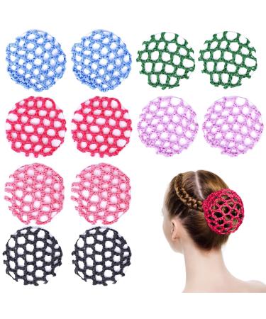 12 Pcs Snood Hair Net Hair Bun Holder Ballet Hair Net for Buns Ballet Hair Bun Cover Women Hair Nets for Bun for Dancers Stretchy Elastic Bun Hair Net Crochet Hair Net Hair Accessories - Buy Online on GoSupps.com