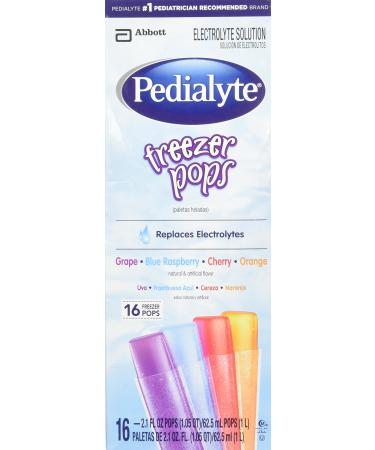 Pedialyte Freezer Pops - Assorted Flavors - 2.1 oz - 16 ct (Pack of 2)
