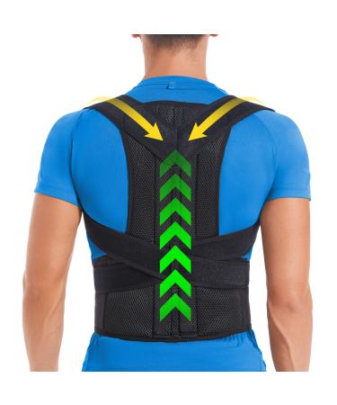 DIANMEI Back Brace Posture Corrector for Women and Men, Back Braces for Upper and Lower Back Pain Relief, Adjustable and Fully Back Support Improve Back Posture and Lumbar Support(M, 30"-35.5" Waist) Medium (Pack of 1)