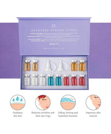 BR UN Serum Treatment set of 12 Vials for Spa A Booster kit for skin care to use with Derma Pen and rollers for fresh look and lasting results - Buy Online on GoSupps.com