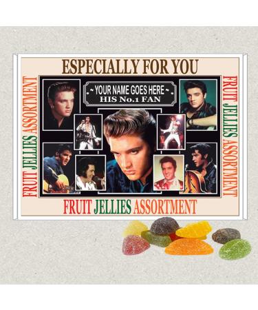 Presley King of Rock n Roll Music Icon Personalised Boxed Sweets Gift Present Movie Star Choice of Sweets - Buy Online on GoSupps.com