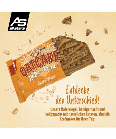 All Stars Oatcake Hafer Bar - Caramel Drizzle (12 x 80g) | Energy & Meal Replacement Oat Bar with High-Quality Carbohydrates - Buy Online on GoSupps.com